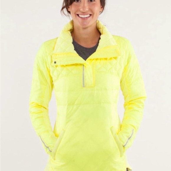 lululemon athletica Jackets & Blazers - lululemon athletica Neon Yellow What the Fluff Pullover Jacket